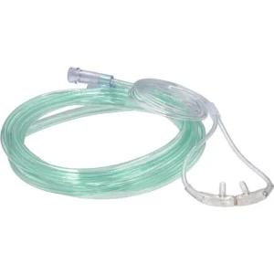 ADULT OXYGEN NASAL CANNULA, ADHERED O₂–CO₂ LINE
